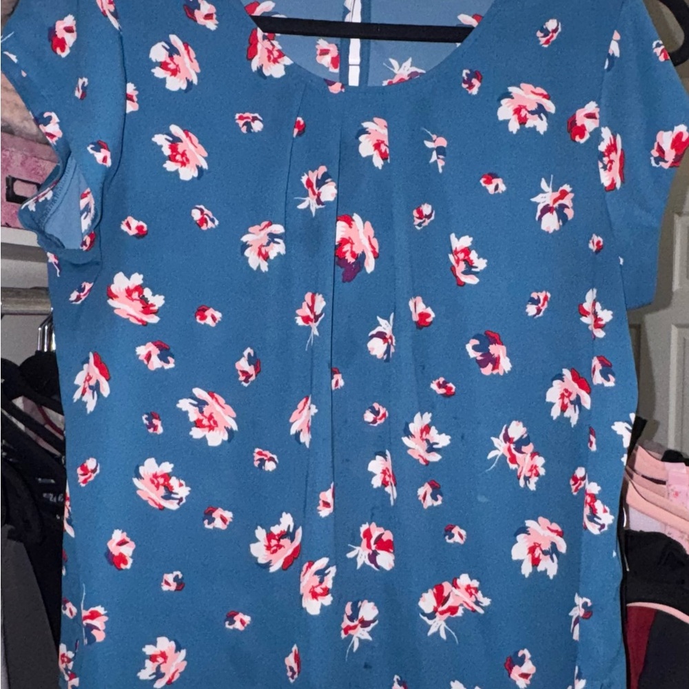 41 Hawthorn Blue Floral Blouse